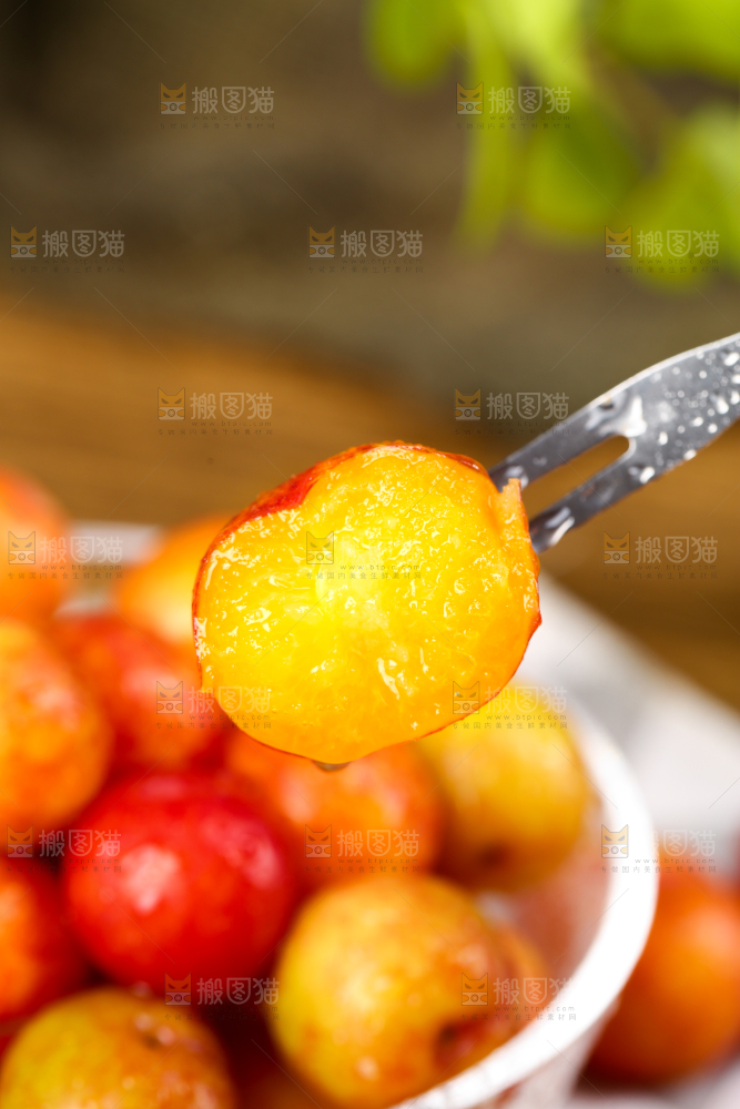 叉子上叉着三月李