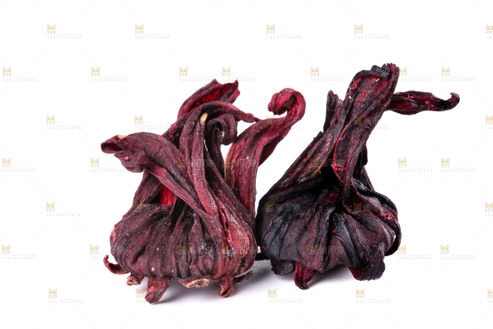 白底上放着云南洛神花