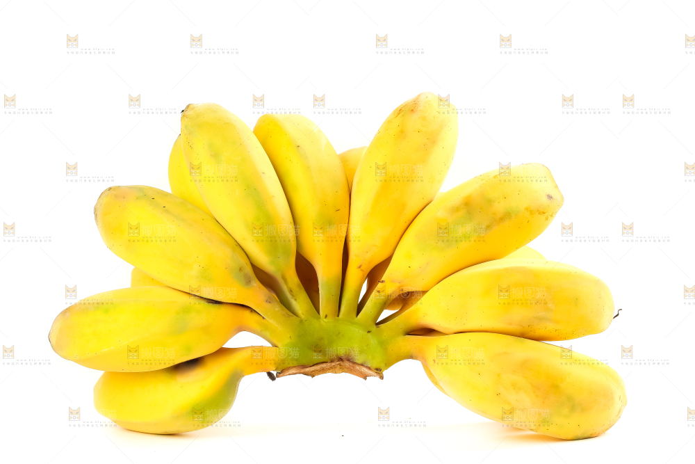 白底上放着一串帝王蕉