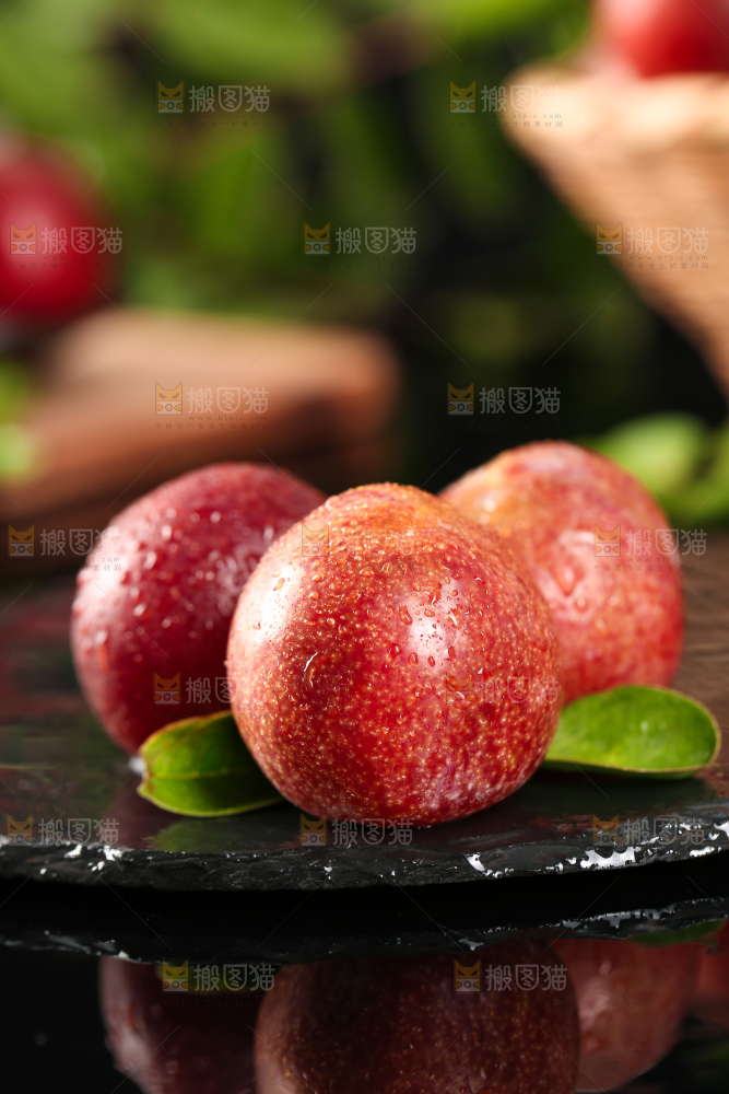 黑石板上放着芙蓉李