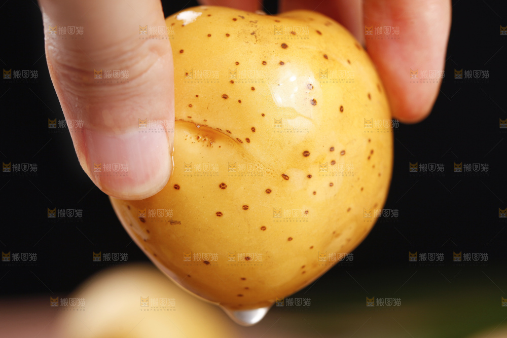 手里拿着迷你小土豆