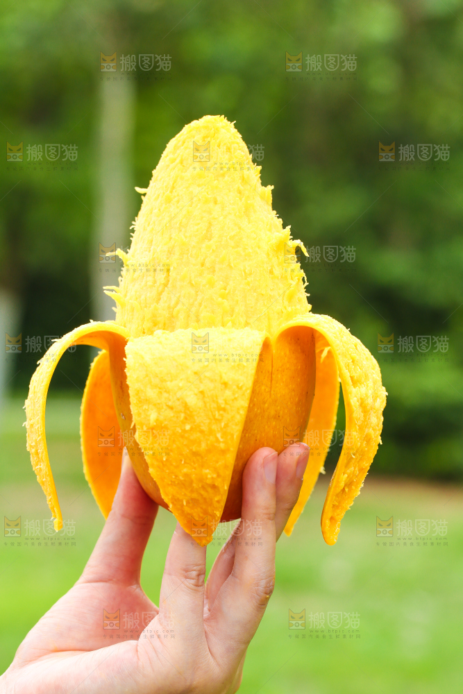手里拿着水芒果