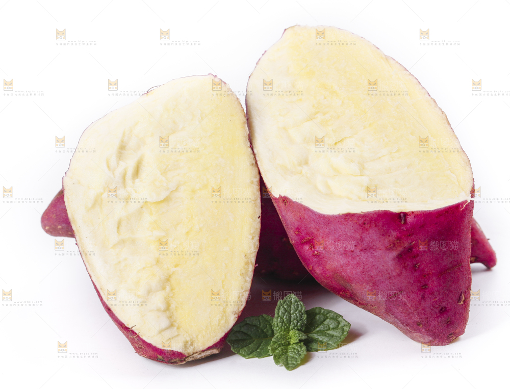 白底上摆放着海南桥头地瓜