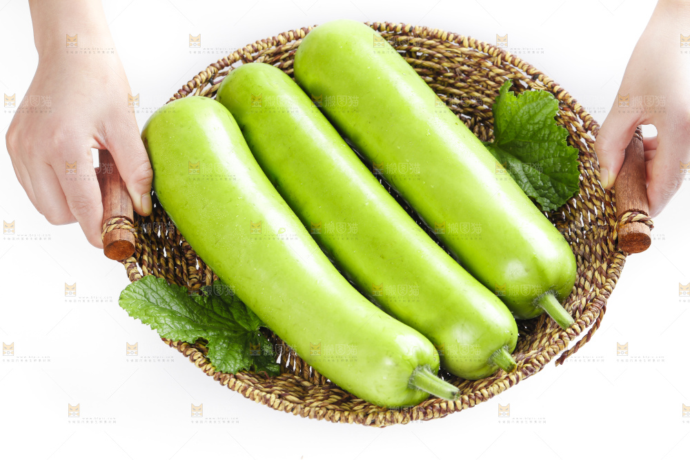 篮子里放着瓠子