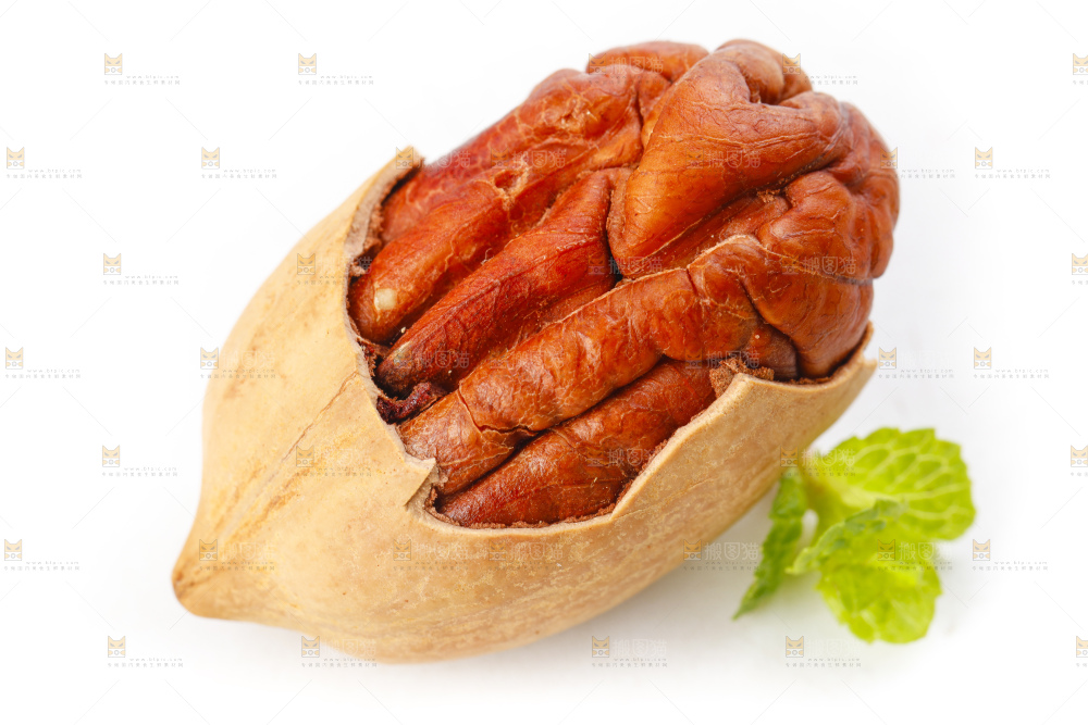 白底上放着长寿果