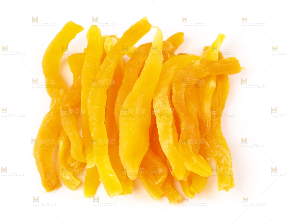白底上摆放着红薯条