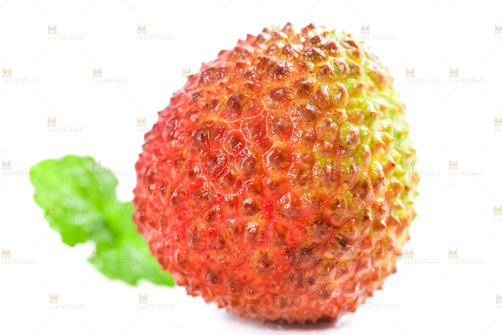 白底上摆放着海南荔枝