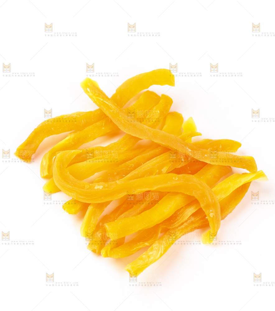 白底上摆放着红薯条
