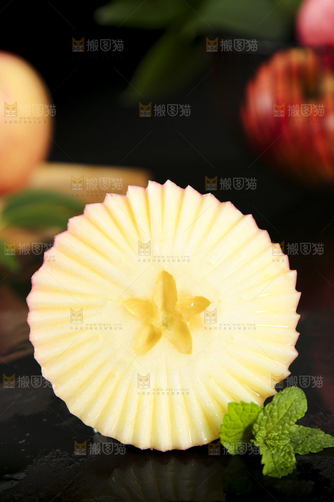 石板上的条纹红富士