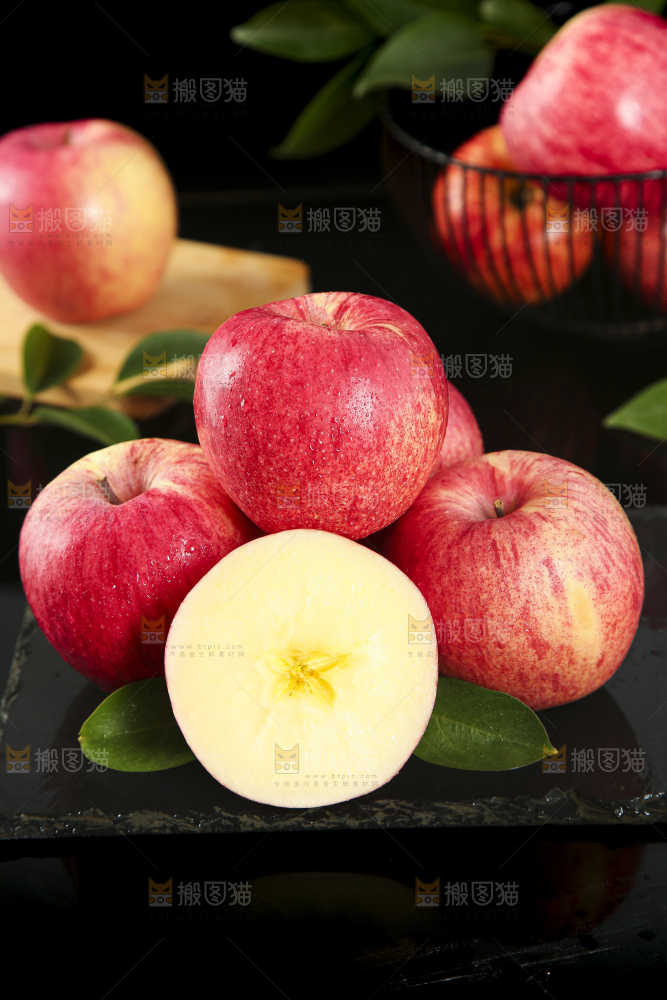 石板上的条纹红富士