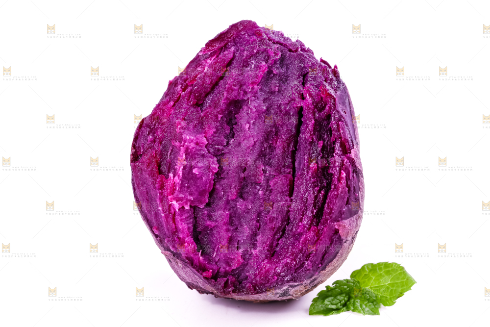 白底上的小紫薯
