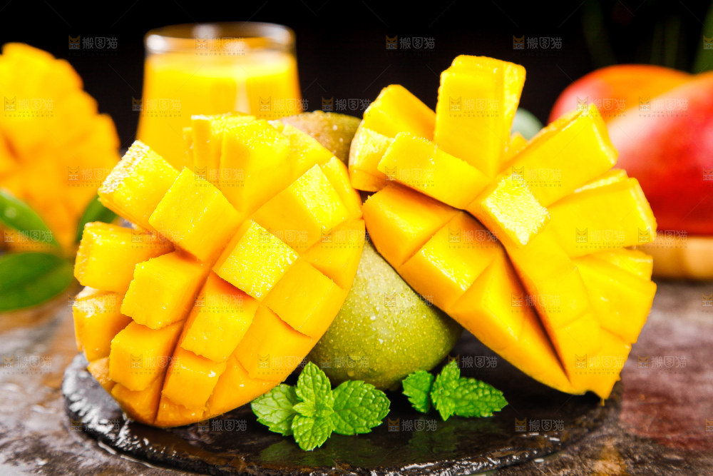 石板上的苹果芒