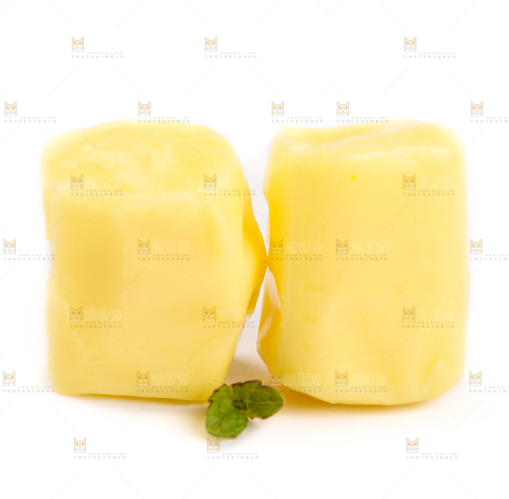 白底上的榴莲味糖果