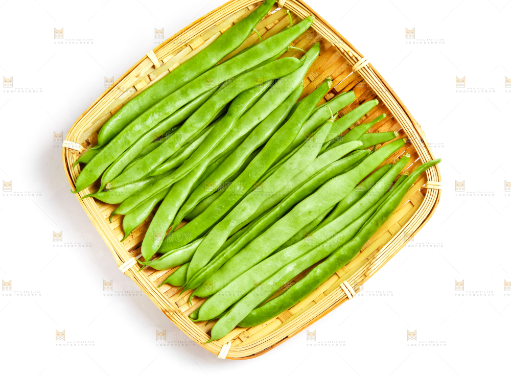 篮子里装着青豆角