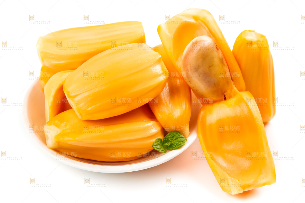 盘子里的泰国红心菠萝蜜