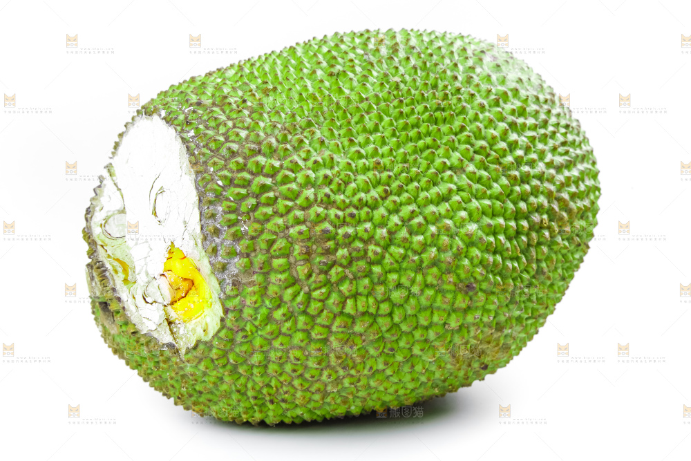白底上放着海南红肉菠萝蜜