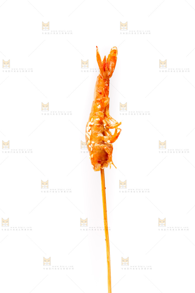 白底上的虾串