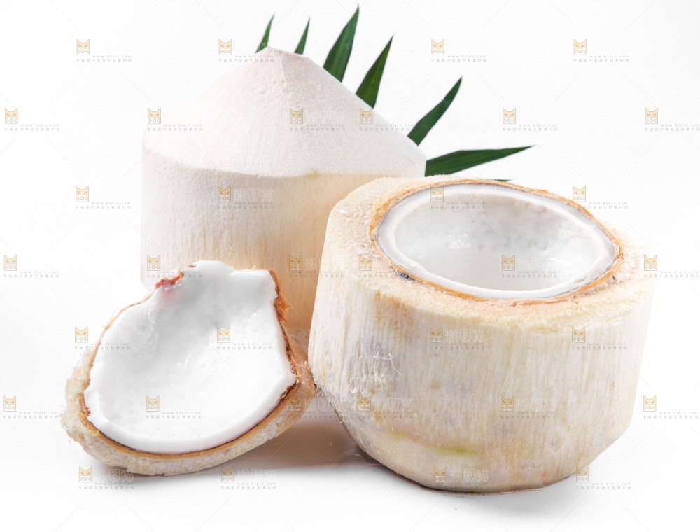 白底上的香水椰青