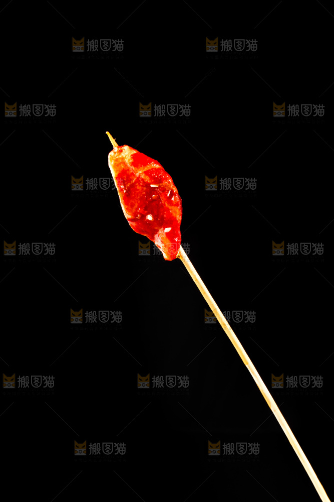 黑底上肉串