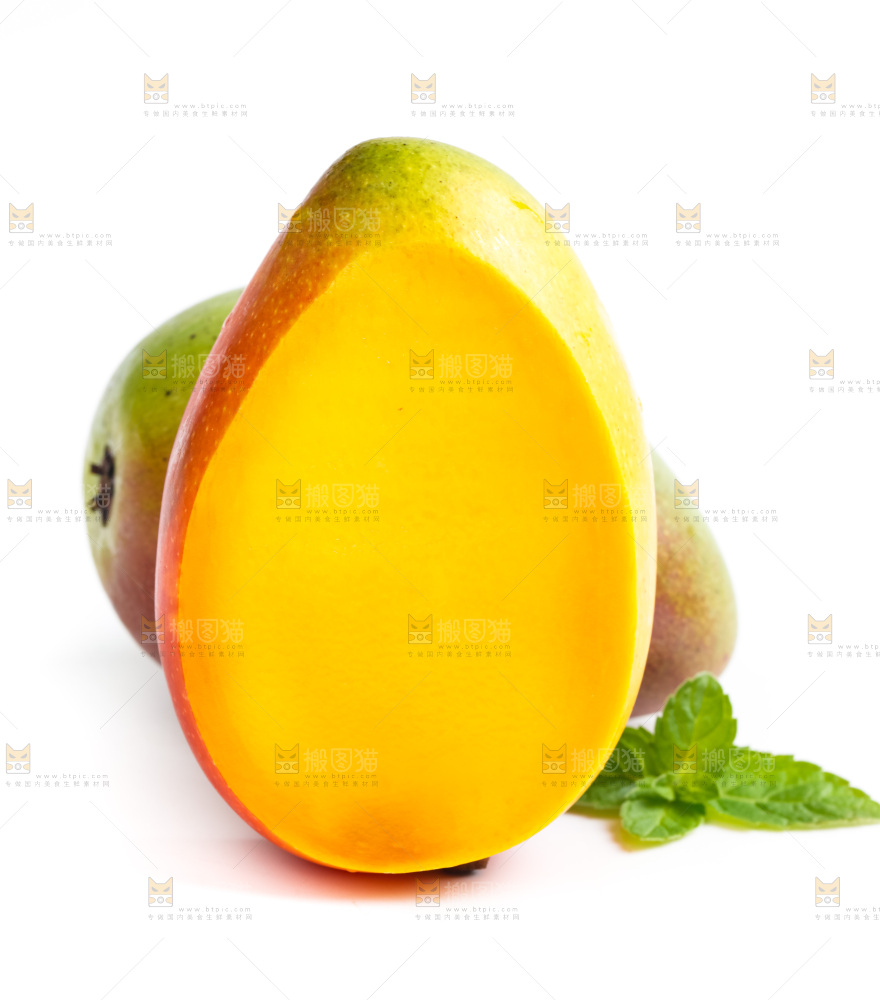 海南贵妃芒放在白底上