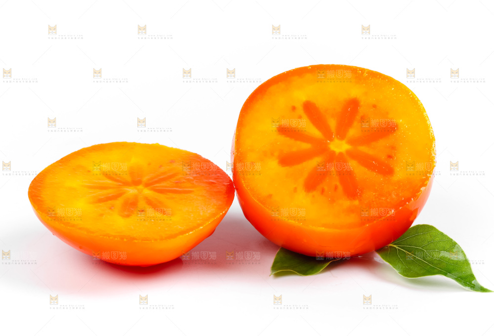 白底上的水晶柿子