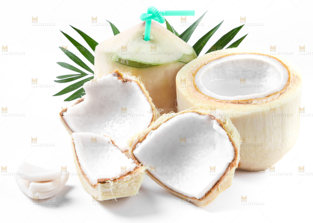 白底上的香水椰青