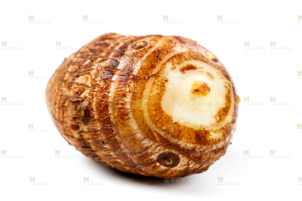 白底上的牛奶小芋头