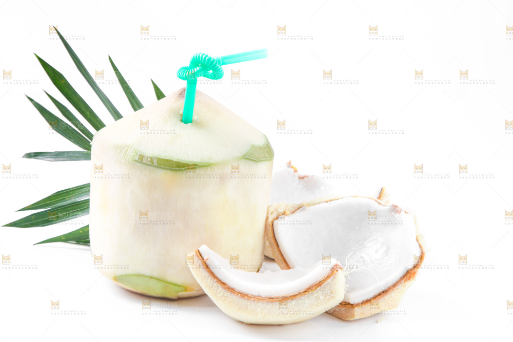 白底上的香水椰青