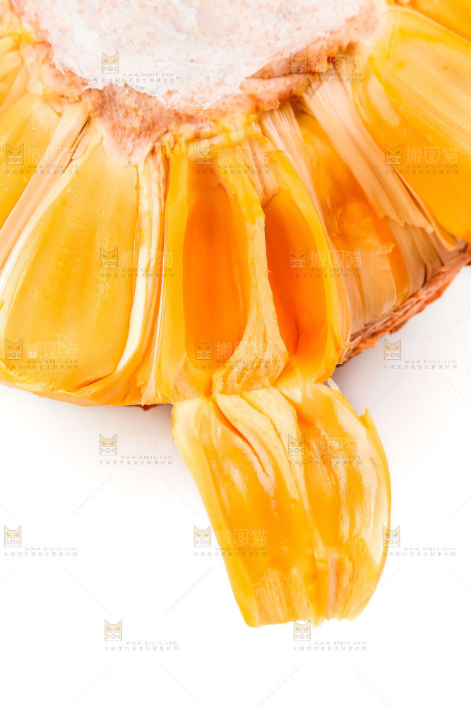 白底上放着红心菠萝蜜