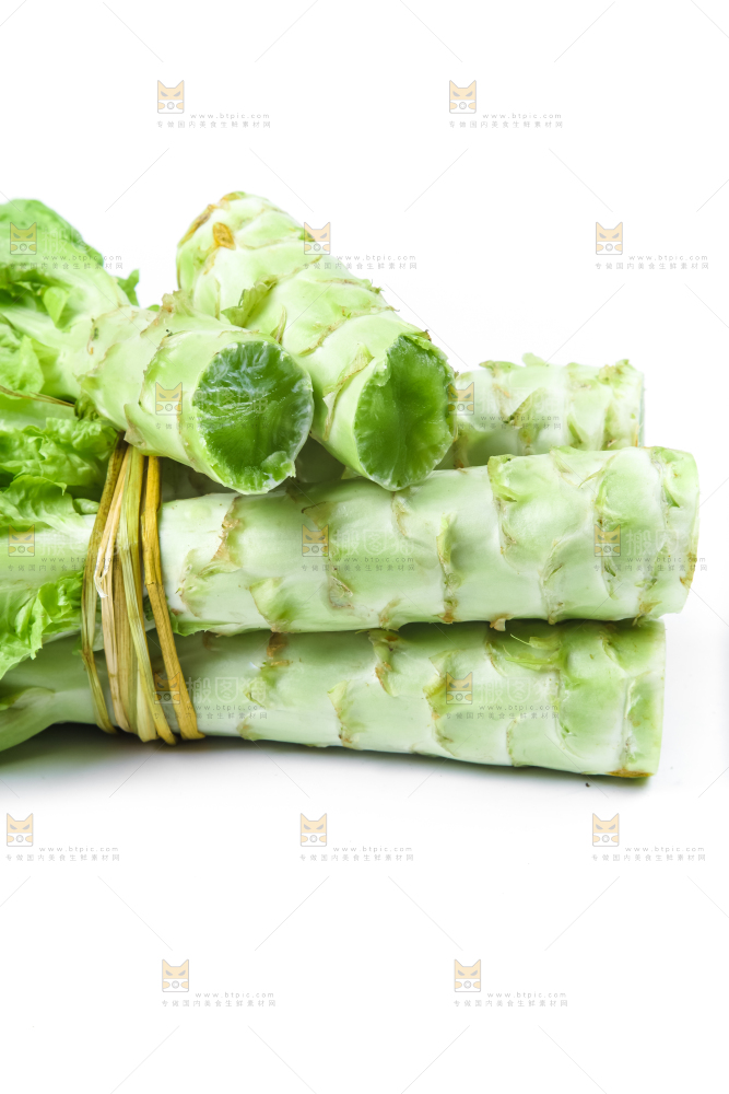 白底上的莴笋