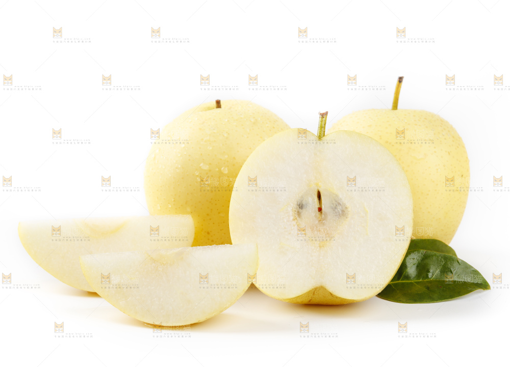 白底上的冰糖梨