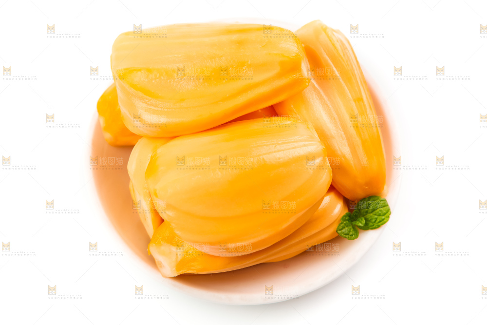 盘子里的泰国红心菠萝蜜
