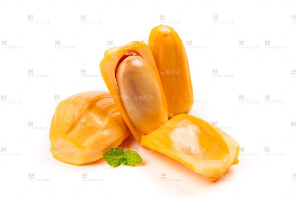 白底上放着越南红心菠萝蜜