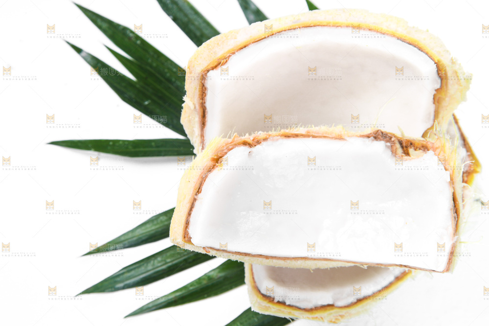 白底上的香水椰青