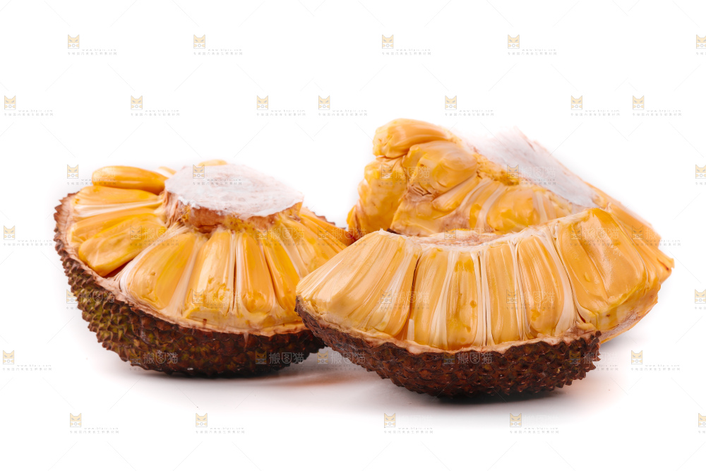 白底上的泰国菠萝蜜