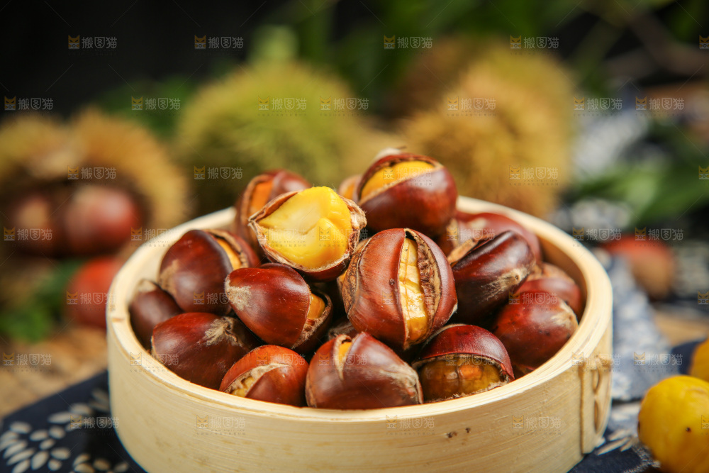 蒸笼里的板栗仁