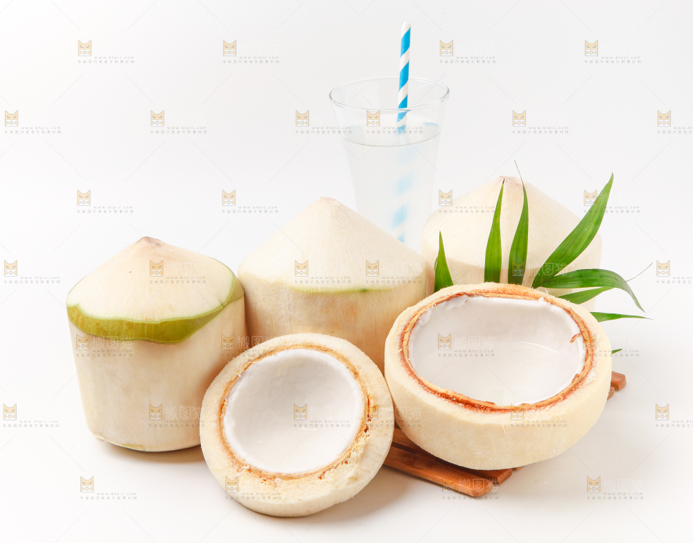 白底上的香水椰青