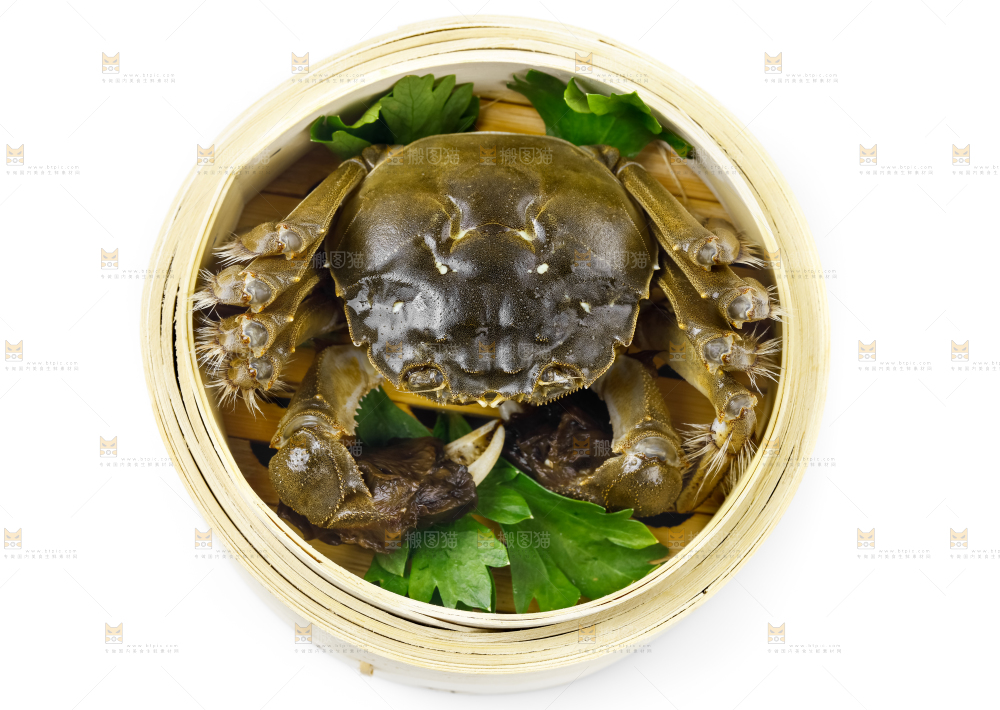 蒸笼里放着阳澄湖大闸蟹