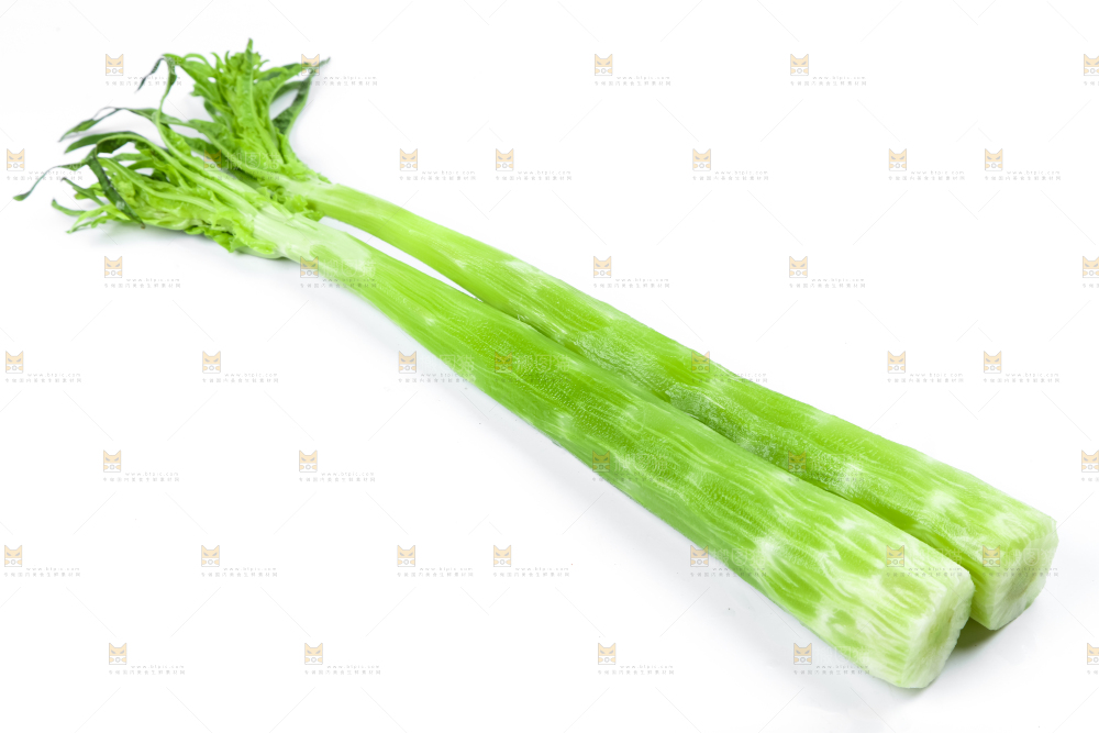 白底上的莴笋