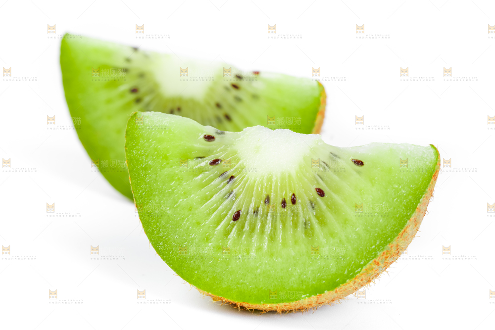 白底上放着猕猴桃