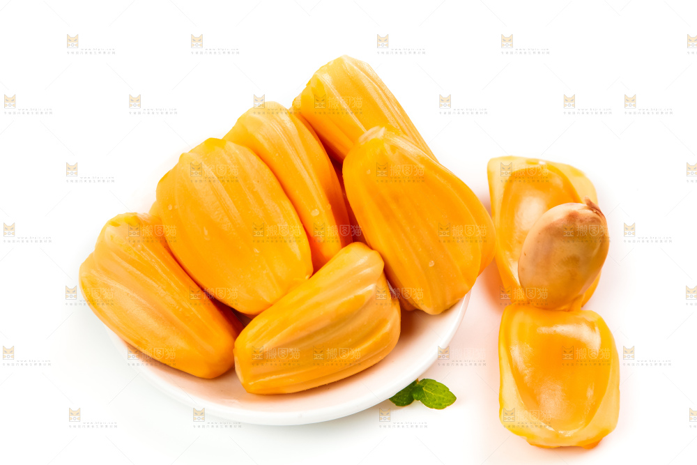 盘子里的泰国红心菠萝蜜