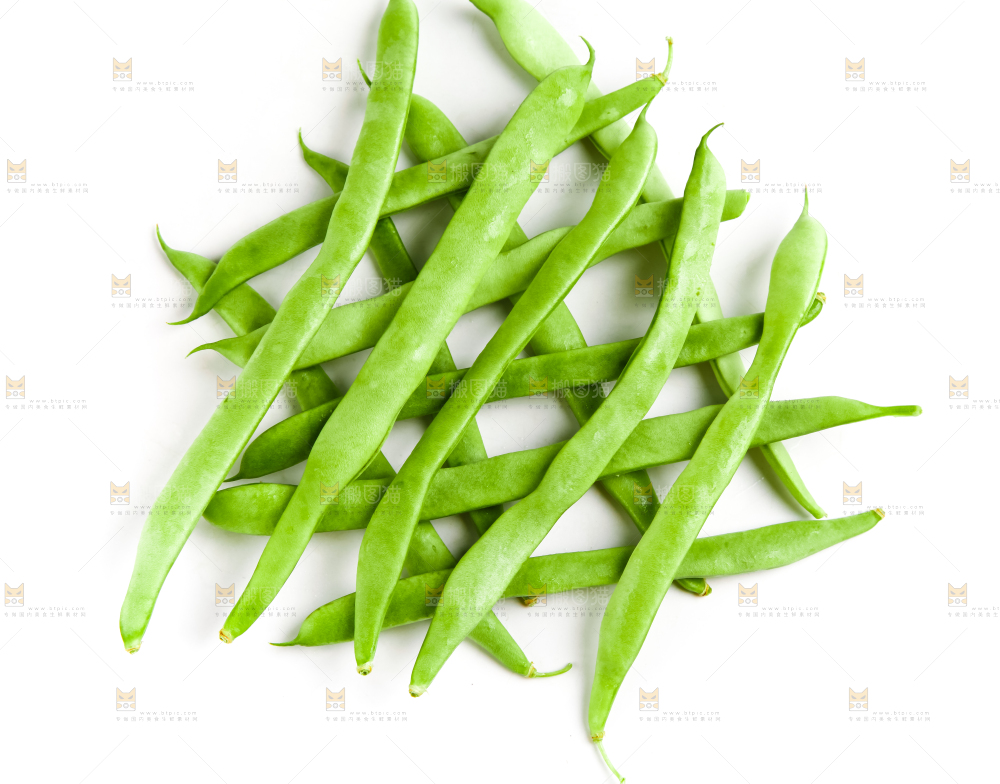 白底上的四季豆