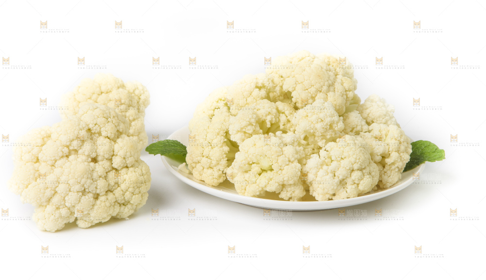 白底上的花菜