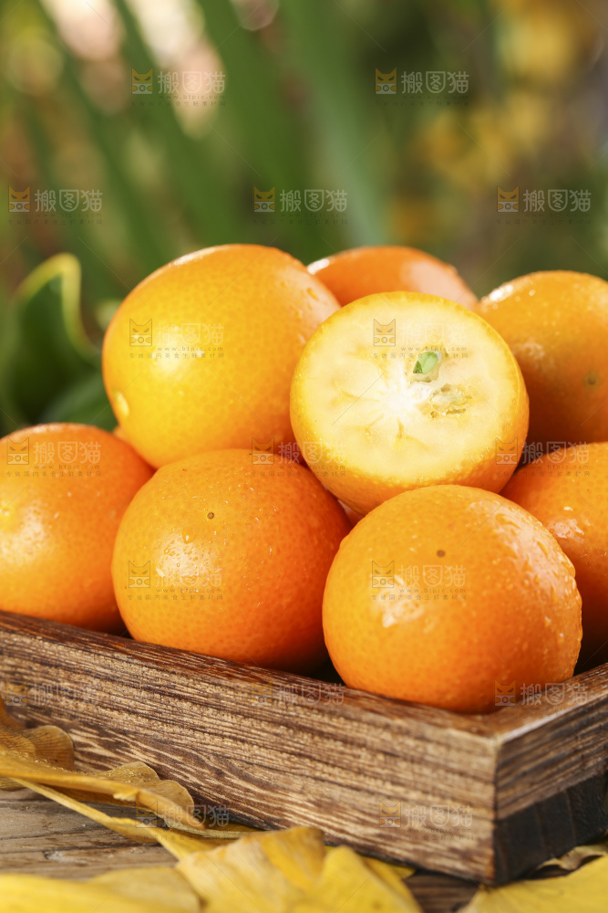 盘子里的融安金桔