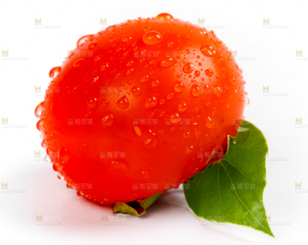 白底上的水晶柿子