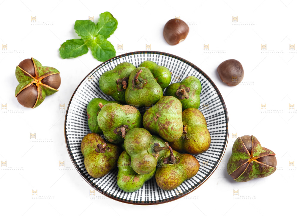 盘子里装着茶籽