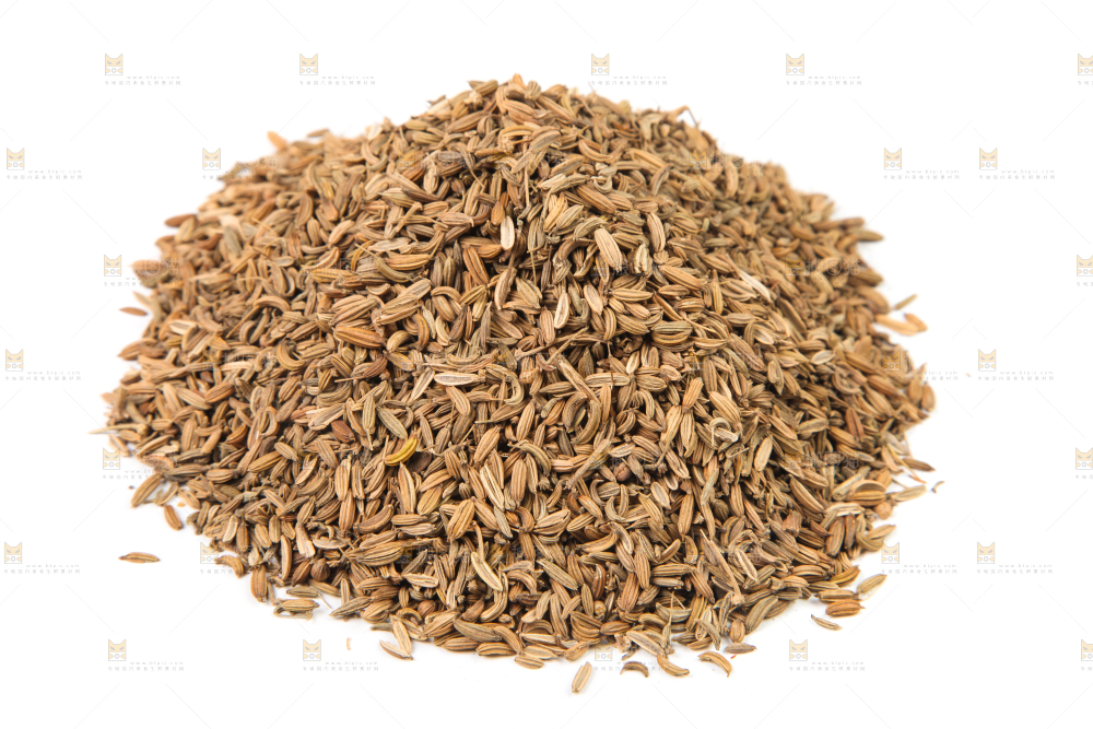 白底上一堆小茴香