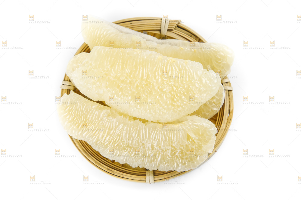 白底上的平和白心蜜柚