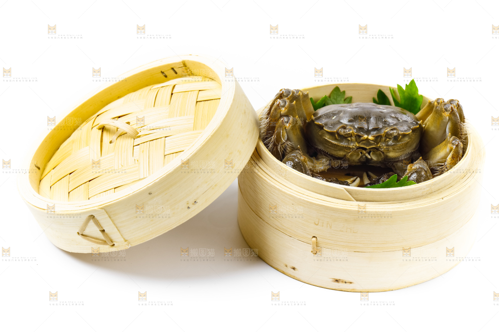 蒸笼里放着阳澄湖大闸蟹