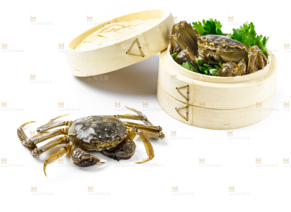 蒸笼里放着阳澄湖大闸蟹